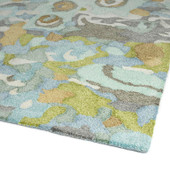Flora Fantasies HFL01-104 Seafoam Area Rug Corner Angle