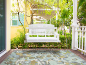 Flora Fantasies HFL01-104 Seafoam Area Rug Room Scene