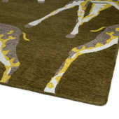 Forever Fauna HFA01-50 Green Area Rug Corner Angle