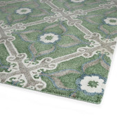 Peranakan Tile HPT01-56 Spa Area Rug Corner Angle Peranakan Tile HPT01-56 Spa Area Rug Corner Angle