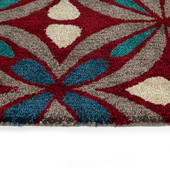 Peranakan Tile HPT02-25 Red Area Rug Edge Peranakan Tile HPT02-25 Red Area Rug Edge