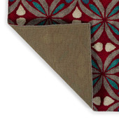 Peranakan Tile HPT02-25 Red Area Rug Backing Peranakan Tile HPT02-25 Red Area Rug Backing