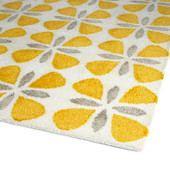 Peranakan Tile HPT03-05 Gold Area Rug Corner Angle Peranakan Tile HPT03-05 Gold Area Rug Corner Angle