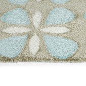 Peranakan Tile HPT03-79 Light Blue Area Rug Edge