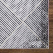 Concord Global Trading Brighton 8043 Matrix Gray Area Rug Corner Concord Global Trading Brighton 8043 Matrix Gray Area Rug Corner