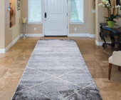 Concord Global Trading Brighton 8043 Matrix Gray Runner Area Rug Room Scene Concord Global Trading Brighton 8043 Matrix Gray Runner Area Rug Room Scene