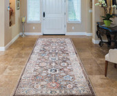 Concord Global Trading Pandora 8078 Cassandra Brown Runner Area Rug Room Scene