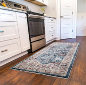 Concord Global Trading Pandora 8084 Royalty Blue Runner Area Rug Room Scene 2 Concord Global Trading Pandora 8084 Royalty Blue Runner Area Rug Room Scene 2