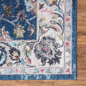Concord Global Trading Vintage 7234 Istanbul Navy Area Rug Corner Concord Global Trading Vintage 7234 Istanbul Navy Area Rug Corner