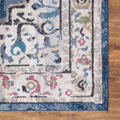 Concord Global Trading Vintage 7264 Barclay Navy Area Rug Corner Concord Global Trading Vintage 7264 Barclay Navy Area Rug Corner