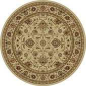 Tayse Elegance 5142 Ivory Round Area Rug