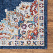 Concord Global Trading Vintage 7274 Vintage Oushak Navy Area Rug Corner Concord Global Trading Vintage 7274 Vintage Oushak Navy Area Rug Corner