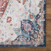 Concord Global Trading Vintage 7292 Florence Ivory Area Rug Corner Concord Global Trading Vintage 7292 Florence Ivory Area Rug Corner