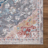 Concord Global Trading Vintage 7306 Tabriz Gray Area Rug Corner Concord Global Trading Vintage 7306 Tabriz Gray Area Rug Corner