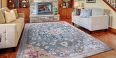Concord Global Trading Vintage 7306 Tabriz Gray Area Rug Room Scene Concord Global Trading Vintage 7306 Tabriz Gray Area Rug Room Scene