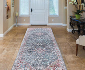 Concord Global Trading Vintage 7306 Tabriz Gray Runner Area Rug Room Scene Concord Global Trading Vintage 7306 Tabriz Gray Runner Area Rug Room Scene
