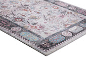 Concord Global Trading Vintage 7336 Angora Gray Area Rug on Angle Concord Global Trading Vintage 7336 Angora Gray Area Rug on Angle