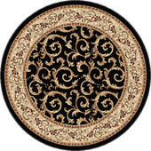 Tayse Elegance 5403 Black Round Area Rug