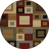 Tayse Elegance 5410 Multi Round Area Rug