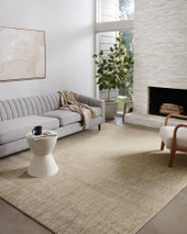 Loloi II Bowery BOW-05 Beige Pepper Area Rug Room Scene 2
