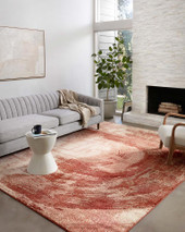 Loloi II Spirit SPI-03 Rose Spice Area Rug Room Scene