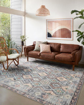 Loloi II Zion ZIO-01 Grey Multi Area Rug Room Scene Loloi II Zion ZIO-01 Grey Multi Area Rug Room Scene