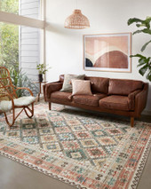 Loloi II Zion ZIO-04 Ivory Multi Area Rug Room Scene Loloi II Zion ZIO-04 Ivory Multi Area Rug Room Scene
