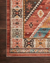 Loloi II Zion ZIO-05 Red Multi Area Rug Corner Loloi II Zion ZIO-05 Red Multi Area Rug Corner