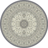 Dynamic Rugs Ancient Garden 57119-5666 Grey/Cream Round Area Rug