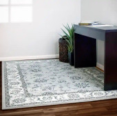 Dynamic Rugs Ancient Garden 57365-9666 Soft Grey/Cream Area Rug Room Scene Dynamic Rugs Ancient Garden 57365-9666 Soft Grey/Cream Area Rug Room Scene