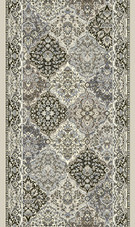 Dynamic Rugs Ancient Garden 57008-9696 Cream Grey 2'2" Wide Hall and Stair Runner Dynamic Rugs Ancient Garden 57008-9696 Cream Grey 2'2" Wide Hall and Stair Runner