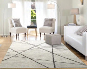 Dynamic Rugs Mehari 23277-6248 Ivory Charcoal Area Rug Room Scene Dynamic Rugs Mehari 23277-6248 Ivory Charcoal Area Rug Room Scene