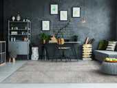 Dynamic Rugs Unique 4050-800 Beige Taupe Area Rug Room Scene Dynamic Rugs Unique 4050-800 Beige Taupe Area Rug Room Scene