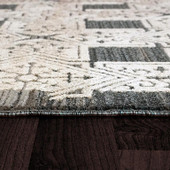 Dynamic Rugs Wingo 7955-518 Blue Cream Area Rug Pile Edge