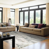 Dynamic Rugs Wingo 7957-998 Grey Slate Cream Area Rug Room Scene Dynamic Rugs Wingo 7957-998 Grey Slate Cream Area Rug Room Scene