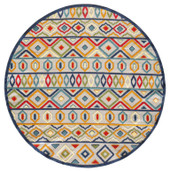 Kas Calla 6928 Ivory Multi Aztec Round Area Rug Kas Calla 6928 Ivory Multi Aztec Round Area Rug