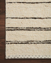 Loloi Roman ROM-04 Natural Charcoal Area Rug Corner Loloi Roman ROM-04 Natural Charcoal Area Rug Corner