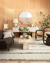 Loloi Roman ROM-05 Ivory Black Area Rug Room Scene Loloi Roman ROM-05 Ivory Black Area Rug Room Scene