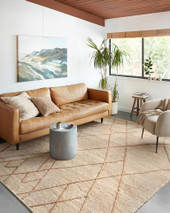 Loloi II Bodhi BOD-01 Ivory Natural Area Rug Room Scene Loloi II Bodhi BOD-01 Ivory Natural Area Rug Room Scene