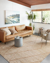 Loloi II Bodhi BOD-02 Ivory Natural Area Rug Room Scene Loloi II Bodhi BOD-02 Ivory Natural Area Rug Room Scene
