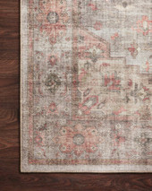 Loloi II Heidi HEI-02 Dove Spice Area Rug Corner
