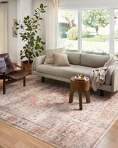 Loloi II Heidi HEI-02 Dove Spice Area Rug Room Scene Loloi II Heidi HEI-02 Dove Spice Area Rug Room Scene