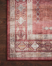 Loloi II Heidi HEI-03 Sunset Natural Area Rug Corner Loloi II Heidi HEI-03 Sunset Natural Area Rug Corner