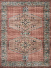 Loloi II Heidi HEI-05 Spice Aqua Area Rug Loloi II Heidi HEI-05 Spice Aqua Area Rug