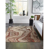 Liora Manne Ashford 8133-24 Agate Red Area Rug Room Scene
