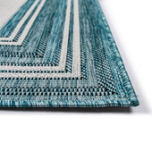 Liora Manne Carmel 8425-04 Multi Border Aqua Area Rug Pile Liora Manne Carmel 8425-04 Multi Border Aqua Area Rug Pile