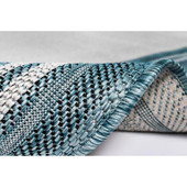 Liora Manne Carmel 8425-04 Multi Border Aqua Area Rug Texture Liora Manne Carmel 8425-04 Multi Border Aqua Area Rug Texture