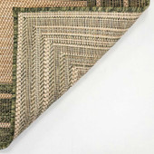 Liora Manne Carmel 8425-06 Multi Border Green Area Rug Backing Liora Manne Carmel 8425-06 Multi Border Green Area Rug Backing