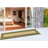 Liora Manne Carmel 8425-06 Multi Border Green Area Rug Room Scene 2 Liora Manne Carmel 8425-06 Multi Border Green Area Rug Room Scene 2