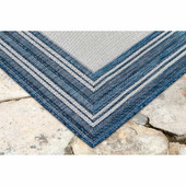Liora Manne Carmel 8425-33 Multi Border Navy Area Rug Corner Liora Manne Carmel 8425-33 Multi Border Navy Area Rug Corner